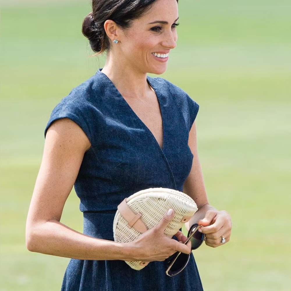 J. Crew Fan Rattan Clutch ASO Meghan Markle & Pippa Middleton